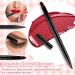 Professional Double Sided Retractable Lip Brush Applicator | Portable Travel Lip Makeup Brush with Cap - Black - Buy Online on GoSupps.com