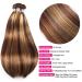 10A Brazilian Straight Ombre Highlight Bundles with Closure - P4/27 Color - 18 20 22 + 16 inch Free Part Closure - Virgin Remy Human Hair - Buy Online on GoSupps.com