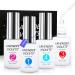 Lavender Violets Dip Powder Liquid Set Dipping Powder Base Top Coat Activator Brush Saver J705B Clear