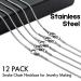 12 Pack 18 Stainless Steel Snake Chain Necklaces with Lobster Clasps for DIY Jewelry Making - 1.2mm - Buy Online on GoSupps.com