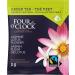 Four O'Clock Jasmine Lotus Flower Green Tea Organic Fairtrade Non-Gmo Kosher Gluten-Free 6 packs of 15 Pyramid Teabags - Buy Online on GoSupps.com
