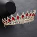 Lurrose Bridal Rhinestone Crown Headpiece - Elegant Red Alloy Hair Accessory for Women & Girls - 1 PC with Comb - Buy Online on GoSupps.com