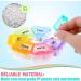 2 Pack Travel Weekly Pill Organizer - Portable 7 Day Pill Box - Cute Flower Design - Medicine Containers for Daily Use - Multi Colored Pill Dispenser - Buy Online on GoSupps.com