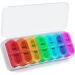7 Days AM PM Pill Organizer - BPA-Free 2 Times a Day Large Weekly Pills Case for Vitamins and Medicine - Buy Online on GoSupps.com