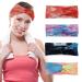 Headbands for Women Elastic Stretch Headband  CYHYII Colorful Non Slip Yoga Knotted Workout Sports Running Headband  Thin Soft Breathable Head Bands Boho Wraps Accessories for Girls Tie Dye