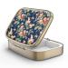 Pill can box with mirror retro 2 compartment Small pill box bronze rectangular pill box or vitamins fish oil dietary supplements pills contain 1 piece F-4-retro rose floral