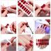 Gel Nail Stickers Cuttable Semi Cured Gel Nail Strips Self-Adhesive Full Nail Wraps Nail Polish Stickers for Professionals Beginners (UV Lamp Required but Not Included) Dark Red - Buy Online on GoSupps.com
