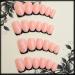 48Pcs Black French Tips Press On Nails & Toes - Glossy Nude Medium Acrylic Fake Nails for Coquette Women | Manicure Art Gel Glue Included - Buy Online on GoSupps.com