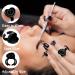 Black Glue Rings for Eyelash Extensions - 300PCS Disposable Holder Cups | Heart & Flower Design Lash Glue Rings for Professional Use - Buy Online on GoSupps.com