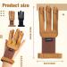RMISODO 2-Piece Archery Glove Set for Shooting and Hunting | 3-Finger Leather Hand Protector - Buy Online on GoSupps.com
