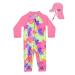 weVSwe Baby Toddler Boy Swimsuit UPF 50+ Sun Protection Rash Guard Swimwear with Crotch Zipper 0-3 Years 2 Years Fish Scale-2
