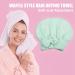 VOCOSTE Diamond Shape Hair Drying Towel - Quick Drying Lightweight & Strong Absorbent Dry Cap for After Bath Hair Care - Green - Buy Online on GoSupps.com