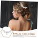 DOITOOL rhinestone side comb decorative hair combs manual comb hair rhinestone clips for hair Glass Miss hair comb Hair piece bride hair comb clips European and American hairpin - Buy Online on GoSupps.com