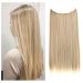 Invisible Wire Hair Extensions 22 Inch Straight Dirty Blonde Long Synthetic Hairpieces Adjustable Headband for Women Heat Resistant Fiber No Clip SARLA 22 Inch (Pack of 1) Dirty Blonde