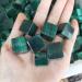 7pcs Beautiful Malachite Tumble Stones Polished Ice Cube StoneStone As Gift Can be Used for ningxiao - Buy Online on GoSupps.com