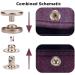 132 Sets Leather Snap Fasteners Kit with 12.5mm Metal Buttons - Sewing Snaps for Clothes, Leather Craft, Bracelets, and More - Includes 4 Fixing Tools - Buy Online on GoSupps.com