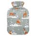 Heat bottle with cartoon brain scoring Christmas motif with reference heat bottles for pain relief water heating pillows feet and bed warmers for period cramps 2 l