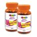 PEDIAKID - Immunity Gums - Natural Formula with Delicious Raspberry Aroma - Contributes to the Normal Functioning of the Immune System - Supports the Defenses of the Body - Pack of 2 Pill Boxes