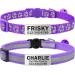Tagme 2 Pack Katzenollsband with name and telephone number cat collar with safety clasp and bell 15-20 cm for kitten purple kitten 15-20cm purple