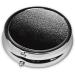 Shop Black White Glitter Mini Round Pill Box - 3 Compartment Travel Pill Organizer for Home & Office - Buy Online on GoSupps.com