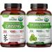 Zazzee Organic Rhodiola Rosea and Korean Panax Ginseng Extract Capsules | 10:1 Rhodiola Rosea Extract Plus 20:1 Ginseng Supplement | Adaptogen Support Bundle