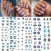 Self-adhesive Design for Nail Salons Easy to Apply Lucky Blue Colorful Evil Eye Nail Sticker Eye Evil Nail Art Sticker 3D Nail Decals(WG841) - Buy Online on GoSupps.com