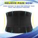 Lumbar Support Belt for Pain Relief, Posture Improvement - 3XL/4XL Black Back Brace for Men and Women - Buy Online on GoSupps.com