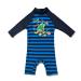 Baby Boys Sunsuit UPF 50+ Sun Protection One Pieces with Zipper Swimwear with Sun Hat(Stripe Turtle 18-24Months) Turtle 18-24 Months