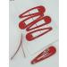 6 PCS Metal Snap Hair Clips - Red Hair Grips 5CM Long - Buy Online on GoSupps.com