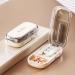 Pill Cutter Splitter for Cutting Multiple Pills Adjustable Pill Cutter Splitter for Small and Tiny Pills with Accurate Pill Alignment Pill Cutter Pill Box for Small or Large Pills (1/2 White)