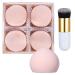 Smilcloud 4 Pcs Makeup Sponges Ultra Soft Expanding Marshmallow Sponge Makeup Beauty Blender Concealer Blenders with Foundation Brushes
