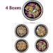 4 Boxes Nail Studs Gems Rhinestones Metal Moon Star Shaped AB Color Pearls 3D Nail Art Charms - Buy Online on GoSupps.com