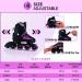 Rollingsurfer Adjustable Inline Skates - Full Light Up Wheels - Beginner Roller Blades for Kids & Adults - Pink - Large Size (5-9) - Buy Online on GoSupps.com