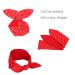 Sea Team 2-Pack Red & White Polka Dot Cotton Headband Bows - Double Wide Headwrap Bands - Buy Online on GoSupps.com