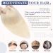 18inch Hair Topper for Thinning Hair Women Clip in Real Remy Human Hair Extensions Top Piece (#60 Platinum Blonde) - Buy Online on GoSupps.com