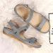 High-Quality Open Women's Sandals - Orthopedic Flip-Flops Vintage Summer Style Breathable Non-Slip Platform Shoes with Adjustable Ankle Straps - Bridal Gray 39 EU - Buy Online on GoSupps.com