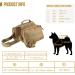JiePai Dog Backpack Harness for Medium Large Dogs - Coyote Brown Saddle Bag Rucksack with Pockets | Hiking Vest Pack - Buy Online on GoSupps.com
