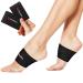 ZooNut Copper Arch Support Bands (2 Count) BraceBull Copper Infused for Plantar Fasciitis Flat Feet Support Foot Pain Relief Sturdy Arch Support Brace Skin-Friendly Sleeve (Black)