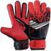 EFAH Sports football goalkeeper gloves for boys children young people soccer goalkeeper gloves with super grippy palms Size 4 Suitable for 6 to 9 years old red