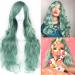 ColorfulPanda Long Curly Wavy Light Green Lolita Style Anime Wig for Women - Cosplay Party Costume Wig - Buy Online on GoSupps.com