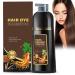 CAJPK Hair Dye Shampoo 3 in 1 Hair Color Shampoo for Women Men Gray Coverage Herbal Hair Dye 500ml (Dark Brown)