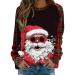 Women's Christmas Sweatshirts Cute Snowman Penguin Print O-Neck Raglan Top Shirt Pullover Comfy Warm Xmas Jumper Winter Long Sleeve Tops Loose Tunic Top Sweaters Z11-white L