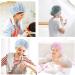 Reusable Waterproof Shower Caps for Women Men - 3 PCS Set | Elastic Band, Ideal for Long Hair - Bath Hat for Showering - Buy Online on GoSupps.com