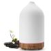 200ML Ceramic Diffuser Aromatherapy Diffuser Essential Oil Diffuser with 7 Color Lights Auto Shut Off for Home Office Room Wood Grain Base (1/3/6/ON hrs Working time)