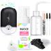 Lash Shampoo for Lash Extensions - Eyelash Cleaning Kit with Lash Fan Dryer - Makeup Cleansing Foam for Lash Care Black