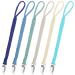 Pacifier Holder for Boys and Baby Girls Binky Pacifier Holder 100% Hand Woven Fits All Pacifiers with Handmade Braided Cotton Modern Unisex Baby Shower Birthdays Christmas Set (blue series 6)