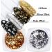 Holographic Nail Foil Glitter Flakes | 3D Sparkly Aluminum Flake | Gold Silver Nail Art Supplies | Mirror Powder Sequins | Acrylic Nails Design (4 Boxes) - Buy Online on GoSupps.com