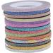 lmoikesz 10 Set of/set Multicolored Nail Art Striping Tape Set Wide Application And Easy To Fashionable And Unique Paper Good Gifts Random Color 3MM Random Color 3MM 10Set - Buy Online on GoSupps.com