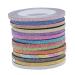 lmoikesz 14pcs Fashionable And Unique Nail Art Striping Tapes Easy To Apply For Trendy Nails Paper Multicolored Good Gifts Random Color 3MM