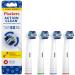 Plackers Action Clean Replacement Brush Heads(Fits Most Oral-B Electric Toothbrushes), 4 Count